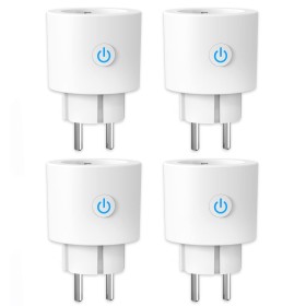 ANTELA Enchufe Inteligente WiFi 16A 3680W con Monitor de Energía, Compatible con Alexa y Google Home, Horarios y Temporizadores,