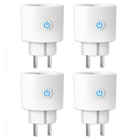 ANTELA Enchufe Inteligente WiFi 16A 3680W con Monitor de Energía, Compatible con Alexa y Google Home, Horarios y Temporizadores,
