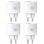 ANTELA Enchufe Inteligente WiFi 16A 3680W con Monitor de Energía, Compatible con Alexa y Google Home, Horarios y Temporizadores,