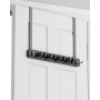 BS-VOG Colgador Escobas y Fregonas para Puerta, Colgador Escobas con 4 Estantes y 2 Ganchos, Soporte de Madera para Puerta en