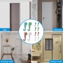 Qaixwuyi 12 ganchos para puerta, 4 colores, ganchos para puerta, multicolor, de acero al carbono, ganchos coloridos para puerta