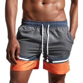 Lachi Bañador Hombre Traje de Baño Pantalon Corto de Playa Natación Piscina Secado Rápido con Forro de Mallas