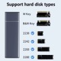 Caja M2 SSD protocolo NVMe SATA 10Gbps tipo C USB 3,1 portátil NVME m-