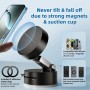 FiveMileBro Soporte Magnético para Teléfono con Succión al Vacío, Plegable, Retráctil y Ajustable 360°, Compatible con Todos los