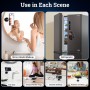 FiveMileBro Soporte Magnético para Teléfono con Succión al Vacío, Plegable, Retráctil y Ajustable 360°, Compatible con Todos los