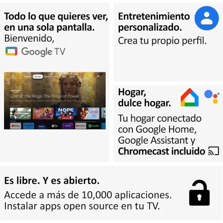 Haier Direct LED 4K UHD H55K85FUX - 55", Smart TV, Google TV, Dolby Audio, HDR10, Smart Remote Control, Google Assistant,