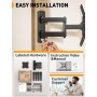 Perlegear Soporte de Pared para Televisores de 26–50 Pulgadas, Movimiento Completo Giratorio e Inclinable Soporte TV, Brazo TV