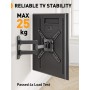 Perlegear Soporte de Pared para Televisores de 26–50 Pulgadas, Movimiento Completo Giratorio e Inclinable Soporte TV, Brazo TV