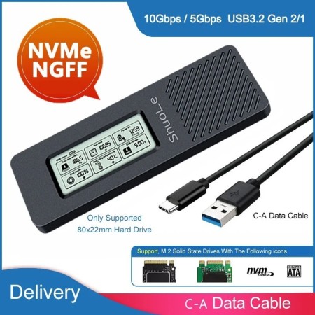 Caja de disco duro UTHAI M.2, NVME/NGFF, protocolo Dual, caja de disco