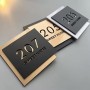Placa De Puerta De Doble Capa Personalizada, Moderna Y Original, Con Nombre Numérico Personalizado, Grabado En 3D En Acrílico,