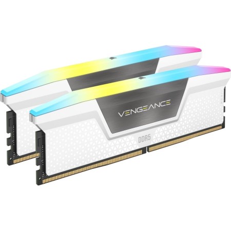CORSAIR Vengeance RGB DDR5 RAM 64GB (2 x 32GB) 5600Mhz C36 Memoria de Computadora Compatible con iCUE - Blanco
