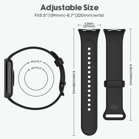 BDIG 10 piezas Correas Deportivas de Silicona Compatibles con Xiaomi Smart Band 9 Pro/8 Pro Mujer y Hombre, Pulseras de Repuesto