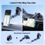APPS2Car Soporte Móvil Coche MagSafe, Soporte Teléfono Coche Iman Súper Potente con Ventosa para Parabrisas,Salpicadero y
