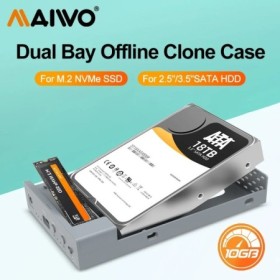 MAIWO 10Gbps M.2 NVMe NGFF SSD caja para disco duro SATA externo de 2,