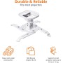Amazon Basics Tilting Projector Bracket Mount for Ceiling and Wall, 15 kg / 33lbs Capacity, White