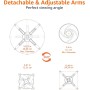Amazon Basics Tilting Projector Bracket Mount for Ceiling and Wall, 15 kg / 33lbs Capacity, White
