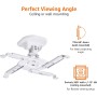 Amazon Basics Tilting Projector Bracket Mount for Ceiling and Wall, 15 kg / 33lbs Capacity, White