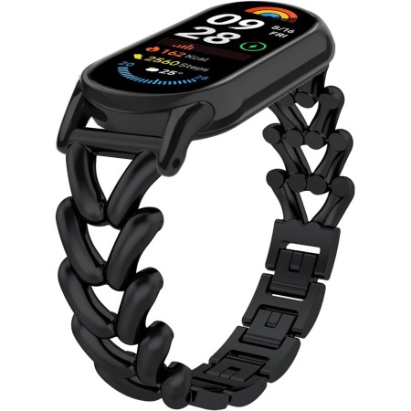 KeHowy Correa para Xiaomi Smart Band 9 Pro/Band 8 Pro/Xiaomi Redmi Watch 5/Watch 4, Metal Correa Pulsera de Repuesto de Acero