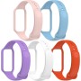 CHULN 5 Piezas Correas Compatible con Xiaomi Smart Band 8 Active/Redmi Smart Band 2, Ajustable Deportiva Suave Silicona Pulseras