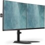 DIGITUS Soporte para monitor - Soporte - 2 monitores - Hasta 32 pulgadas - Hasta 2x 8 kg - VESA 75x75, 100x100 - Negro