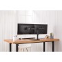 DIGITUS Soporte para monitor - Soporte - 2 monitores - Hasta 32 pulgadas - Hasta 2x 8 kg - VESA 75x75, 100x100 - Negro
