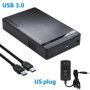 Caja HDD de 3,5/2,5 pulgadas, adaptador SATA a USB 3,0, carcasa de dis