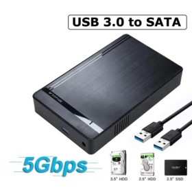 Caja HDD de 3,5/2,5 pulgadas, adaptador SATA a USB 3,0, carcasa de dis
