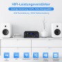 HiFi Audio Amplificador, AK45 Bluetooth5.0 Amplificador de Potencia de Audio 2.0CH 40Wx2 Salida MAX 400W Receptor estéreo para