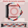 Janpso Correas elásticas trenzadas compatibles con Xiaomi Smart Band 9/8 mujeres hombres, pulseras elásticas ajustables Loop