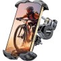 Glangeh Soporte Movil Bicicleta, [Abrazadera Reforzada] Soporte Movil Moto con Bloqueo Seguro, Universal Suporte Telemóvel Moto