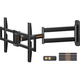 Perlegear Soporte TV Pared con Brazo Articulado Extralargo para Pantallas Planas y Curvas de 32-75 Pulgadas, Soporte TV