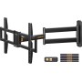 Perlegear Soporte TV Pared con Brazo Articulado Extralargo para Pantallas Planas y Curvas de 32-75 Pulgadas, Soporte TV