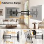 Perlegear Soporte TV Pared con Brazo Articulado Extralargo para Pantallas Planas y Curvas de 32-75 Pulgadas, Soporte TV