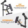 Nakelulu Soporte de Micrófono para Tableta, Pie de Micro para iPad, Soporte para iPad Micrófono con Ajuste de 360° para iPad