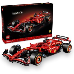 LEGO Technic Coche Ferrari SF-24 F1 Maquetas para Construir para Adultos, Vehículo de Carreras Rojo para Coleccionar, Regalo