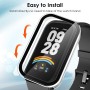 ivoler 3 Piezas Funda para Xiaomi Smart Band 9 Active/Redmi Band 3 (No para Xiaomi Mi Band 9), Protección Completa Protector de