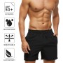 Bañador Hombre Corto Shorts de Secado Rápido con Malla Forro Verano Bañador Natacion Hombre Pantalones Cortos Hombres para Playa