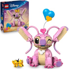 LEGO | Disney Ángela - Juguete de Construcción de Lilo y Stitch - Figura Articulada de Amiga de Stitch con 3 Globos de Corazón y
