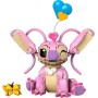 LEGO | Disney Ángela - Juguete de Construcción de Lilo y Stitch - Figura Articulada de Amiga de Stitch con 3 Globos de Corazón y