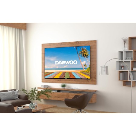 Daewoo 43DM65QV - QLED Smart TV 43 Pulgadas 4K HDR, Dolby Vision & Dolby Atmos, Compatible con Alexa, Peana Central, Diseño sin
