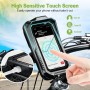 BTNEEU Soporte Movil Moto Impermeable 360° Rotación Soporte Móvil Moto Anti Vibración Soporte Teléfono Motocicleta con Pantalla