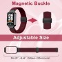 PaceBid Nylon Correa para Xiaomi Smart Band 9 Active (Xiaomi Mi Band 9 Active), Hombres Mujeres Trenzada Magnética Reloj de