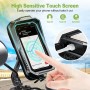 BTNEEU Soporte Movil Moto Impermeable 360° Rotación Soporte Móvil Moto Anti Vibración Soporte Teléfono Motocicleta con Pantalla