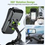 BTNEEU Soporte Movil Moto Impermeable 360° Rotación Soporte Móvil Moto Anti Vibración Soporte Teléfono Motocicleta con Pantalla