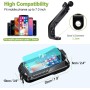 BTNEEU Soporte Movil Moto Impermeable 360° Rotación Soporte Móvil Moto Anti Vibración Soporte Teléfono Motocicleta con Pantalla