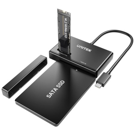 Unitek M.2 NVMe SSD caja USB 3,2 a M2 SATA adaptador para unidad de es