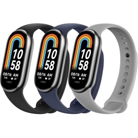 Higgs 3 Piezas Correas Compatibles con Correa Xiaomi Mi Band 8/Mi Band 8/Xiaomi Mi Band 9/Mi Band 9 per Mujer Hombre, Pulseras