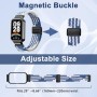 PaceBid Nylon Correa para Xiaomi Smart Band 9 Active (Xiaomi Mi Band 9 Active), Hombres Mujeres Trenzada Magnética Reloj de