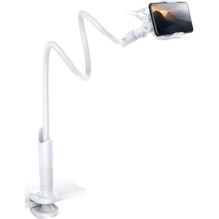 Lamicall Soporte Móvil con Cuello de Cisne - Soporte Teléfono e Smartphones Con Brazo Flexible para iPhone 16 15 14 13 12 11 Pro
