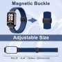 PaceBid Nylon Correa para Xiaomi Smart Band 9 Active (Xiaomi Mi Band 9 Active), Hombres Mujeres Trenzada Magnética Reloj de